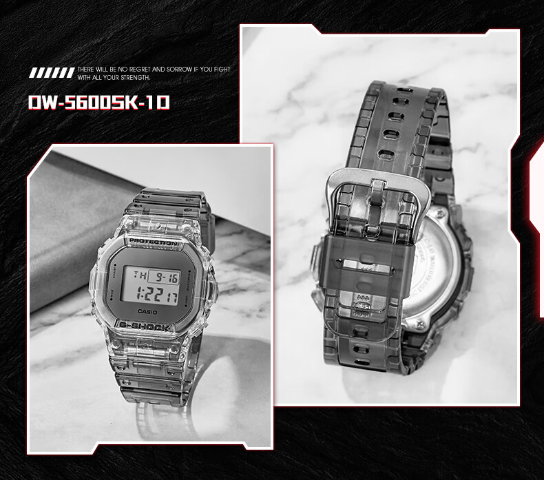 Casio Men's Watch, Small Square Sports Student Watch G-SHOCK Electronic Men's Watch GM-5600SCM 6