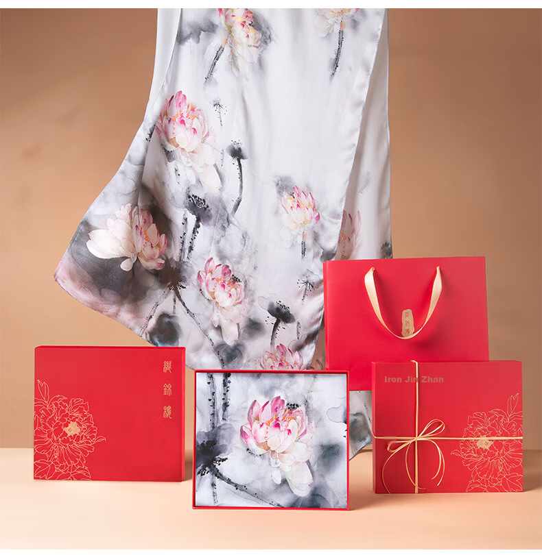 Zhijinlou 100% Mulberry Silk Printed Scarf for Women Traditional Chinese Style Sun Protection Decorative Shawl Birthday Gift 13