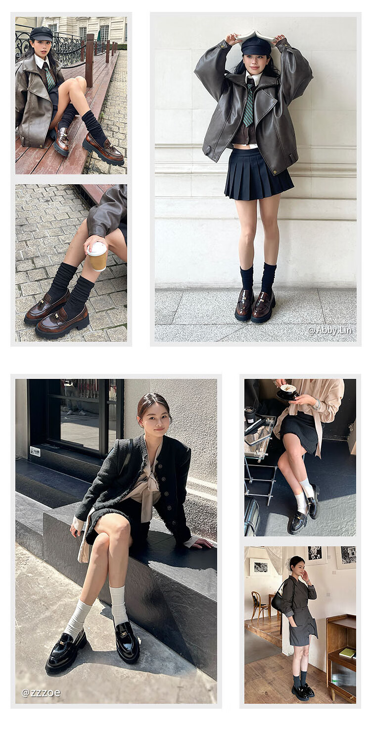 Lyle & Scott Laifu Family 2026 Spring Summer British Retro Loafer with Buckle Women 45302 Vintage Brown BRB 34 2