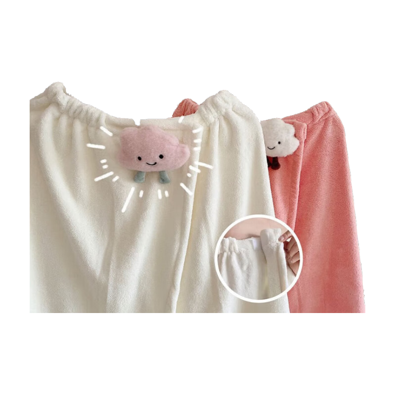Fanyejia Cloud Bath Towel, Wearable And Wrapable, Skin-Friendly, for Student Dormitory And Home Use, Absorbent, Quick-Drying, Thickened Towel, Sports