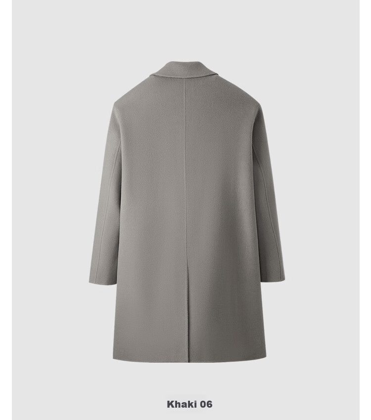 HLA Men's Lightweight Business Classic Notch Lapel Pure Wool Coat for Winter, HWDAW4W003A 12