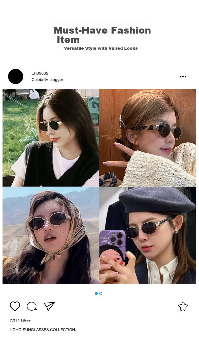 LOHO Women's Retro Sunglasses, 2026 New Style Polarized Sunglasses, UV Protection, Specially Designed for Driving 6