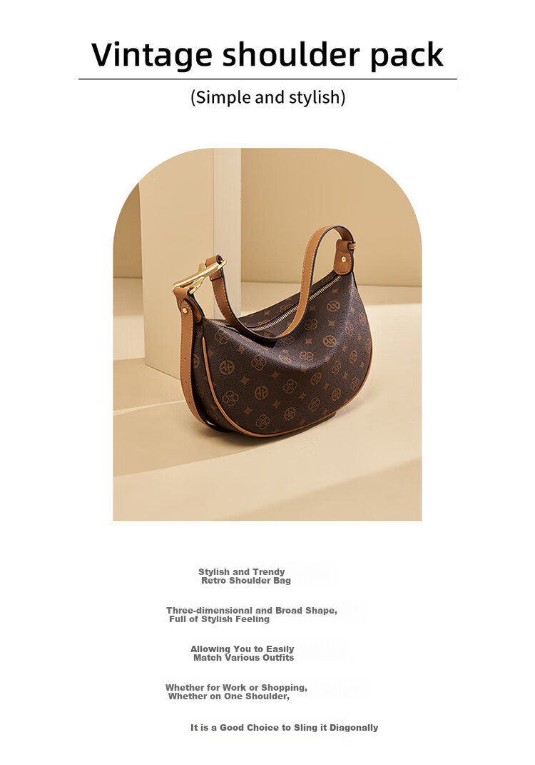 Aokang Women's Handbag, 2026 New Trendy Crossbody Bag, Light Luxury Underarm Shoulder Bag, Birthday And Mother's Day Gift for Girlfriend Or Wife 2