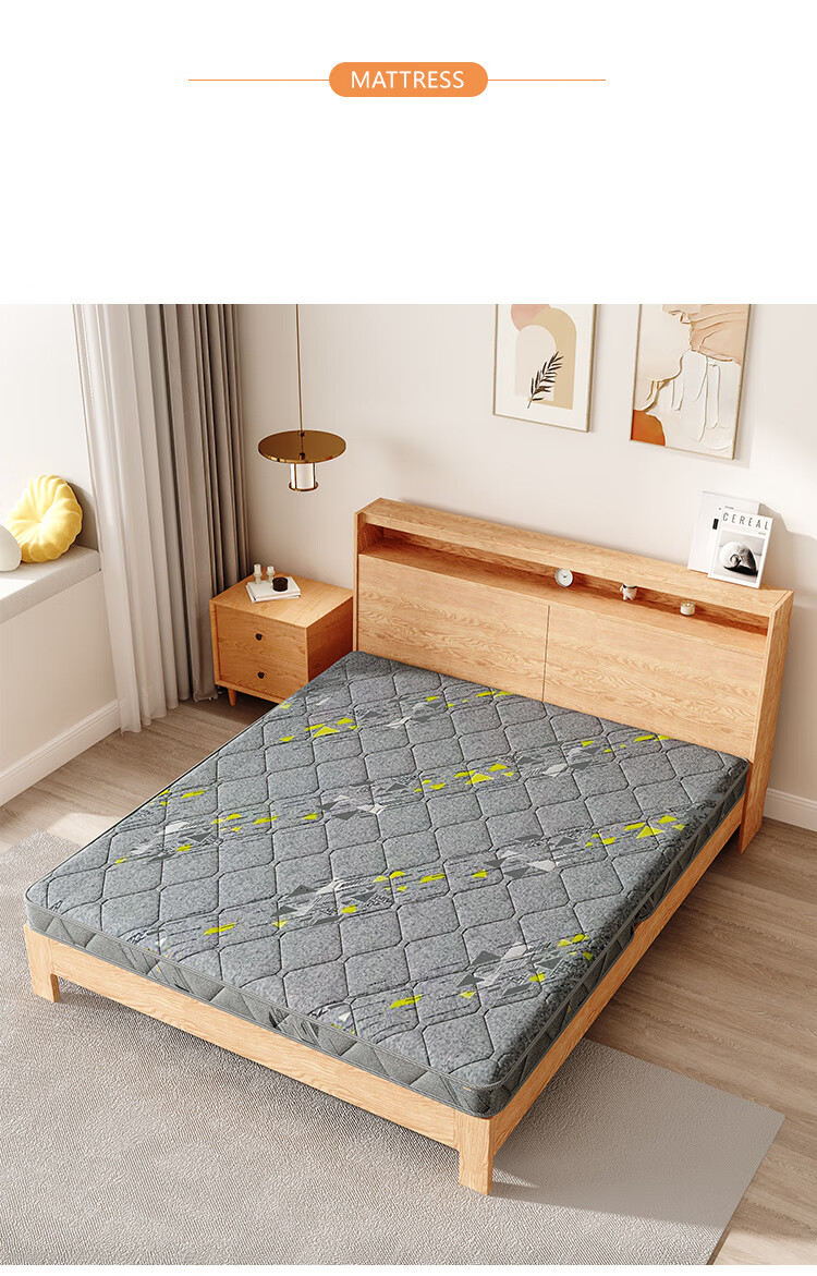 L&S Coconut Palm Fiber Mattress, Foldable Hard Coir Mat, Natural 3E Coconut Palm Fiber Mattress, CD55120*200*10cm, Medium Firmness 7