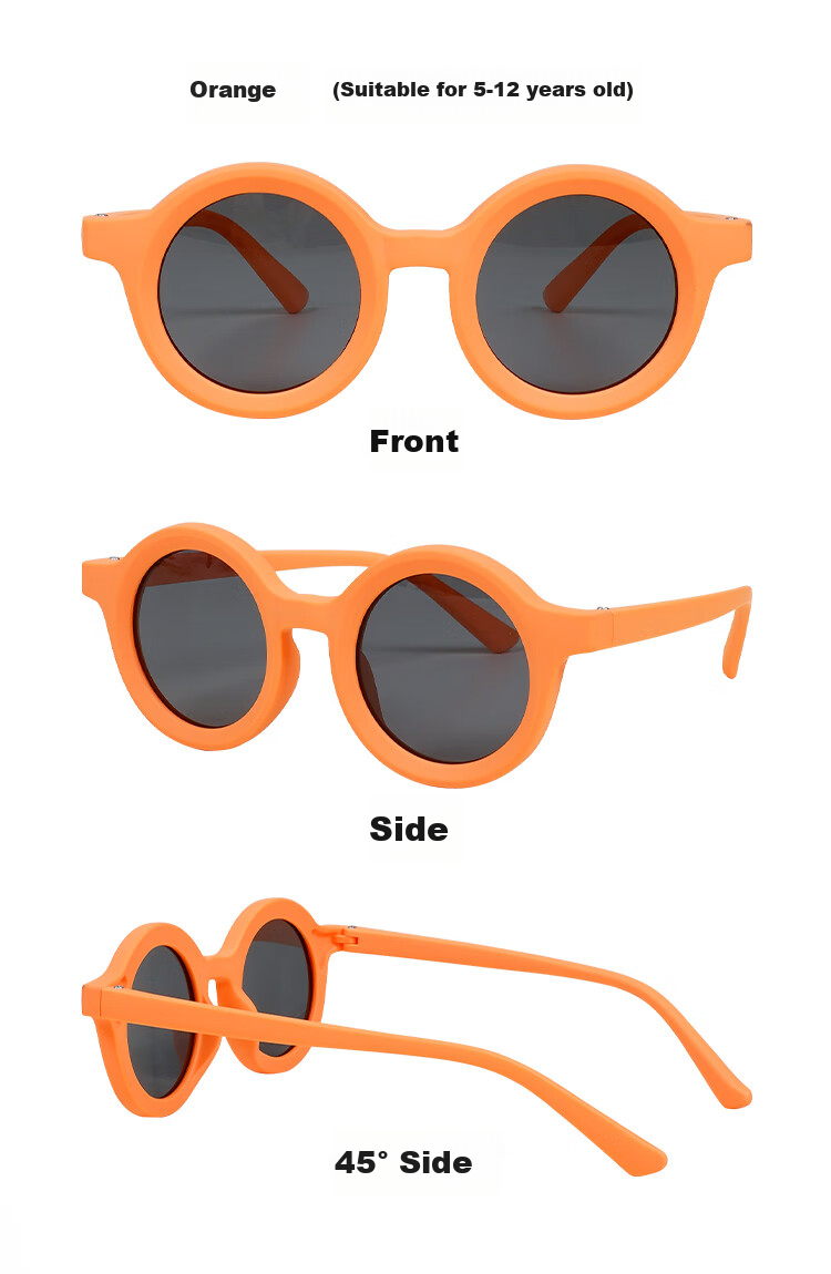 Angelamiao Children's Sunglasses, Kids' Sunglasses for Boys And Girls, UV Protection, Cartoon Cute Baby Glasses, Back to School 12