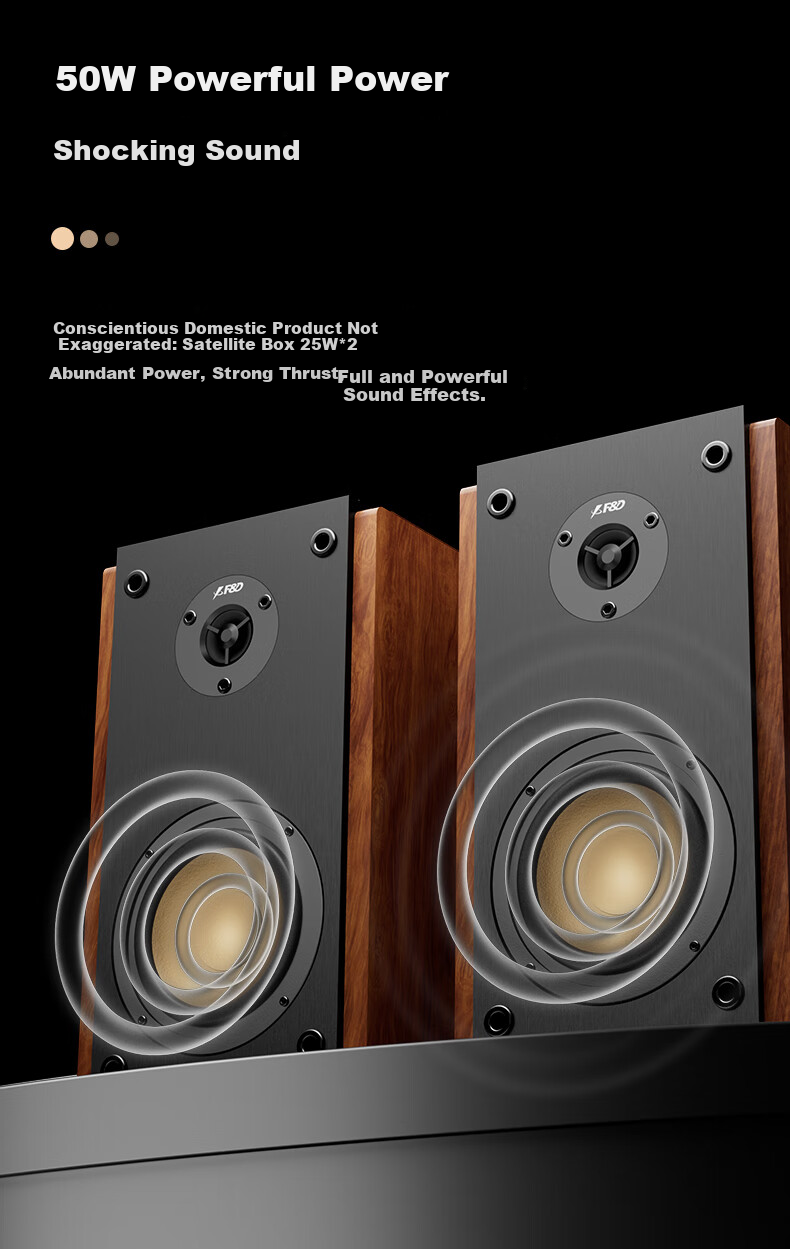 F&D R28BT Plus Upgraded Bestseller, Bluetooth Speaker with Multimedia 2.0, Active Audio System for Desktop Computer, TV, Home KTV, High-Quality Sound with Subwoofer 2