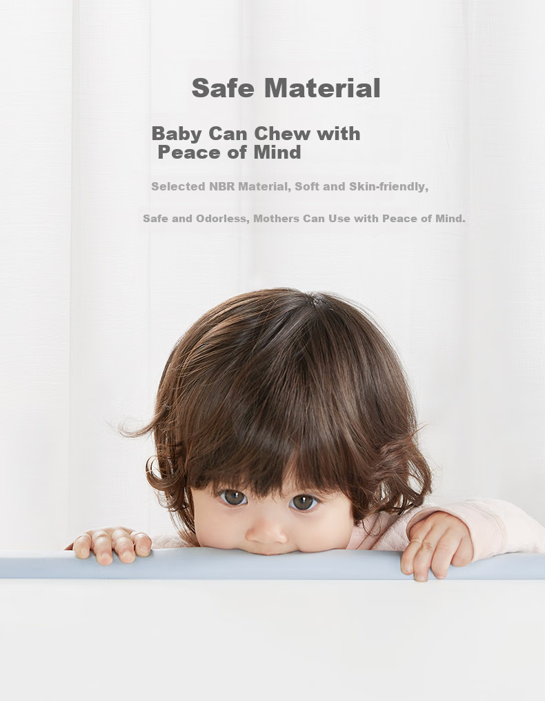 Babycare Baby Bumper Strip Thickened Protective Non-Marking Adhesive Formaldehyde-Free L-Shaped Moon White 2 Meters 1