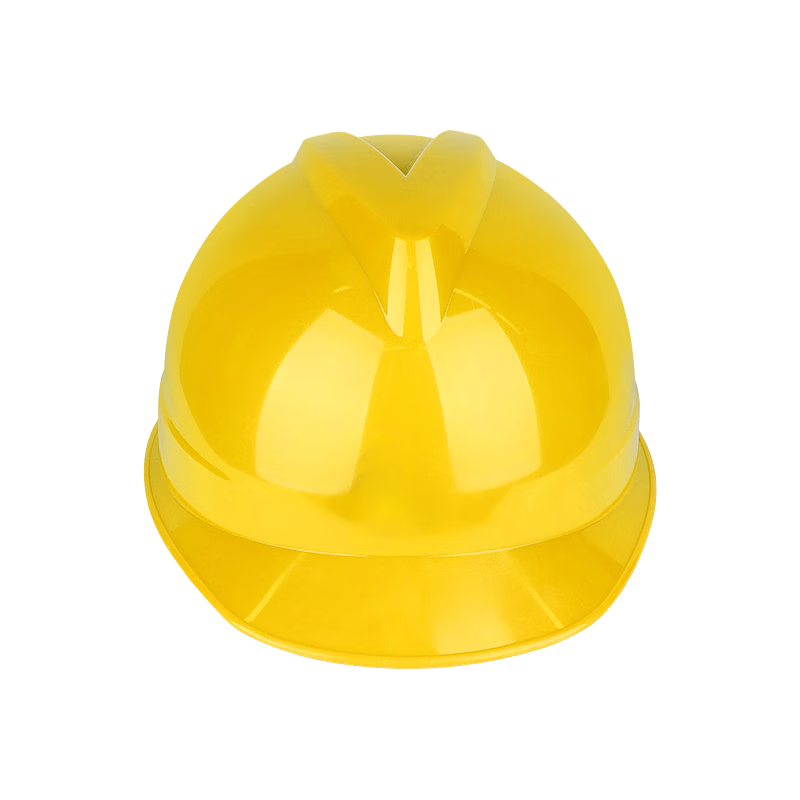 Puda Safety Helmet, Construction Site Breathable Anti-Smashing Impact-Resistant, for Construction Engineering, 6011 Yellow V-Shaped ABS Model (Fast Delivery from Beijing Warehouse)