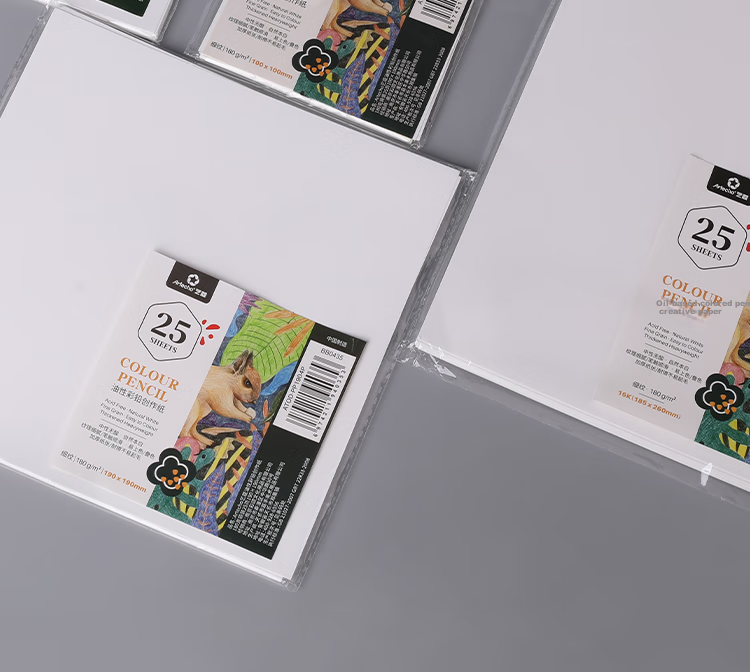 Mont Marte Colored Pencil Paper 190*190, Thickened 180g Colored Pencil Drawing Paper Set, Art Children's Sketch Drawing Paper ATOD-PP1904P Art Sketching 5