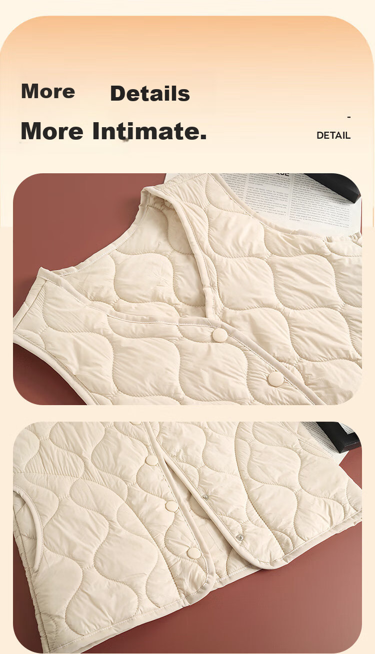 MiiOW Women's Vest, 2025 New Autumn And Winter Style, Solid Color Versatile V-Neck Inner Layer, Warm And Thick Cashmere Vest Jacket for Women in Winter 9