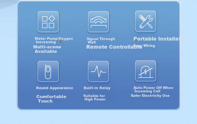 BULL Remote Control Switch for Wall-Penetrating Water Pump, Oxygen-Enriching Switch, Wireless Smart Controller, 220V, 200 Meters, LYK-101 1
