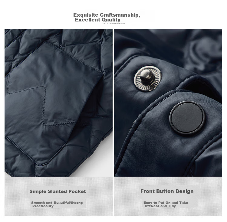 FIRS [90% Duck Down] Vest down Jacket for Men, Winter Warmth, Fluffy And Soft, V-Neck Inner Lining Outer Coat 4