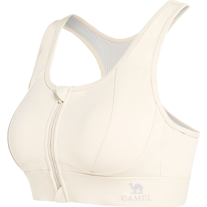 CAMEL Quick-Dry Sports Bra for Running And Fitness, Outer Wear Tank Top Y25BAWL6003 Oatmeal Yellow L