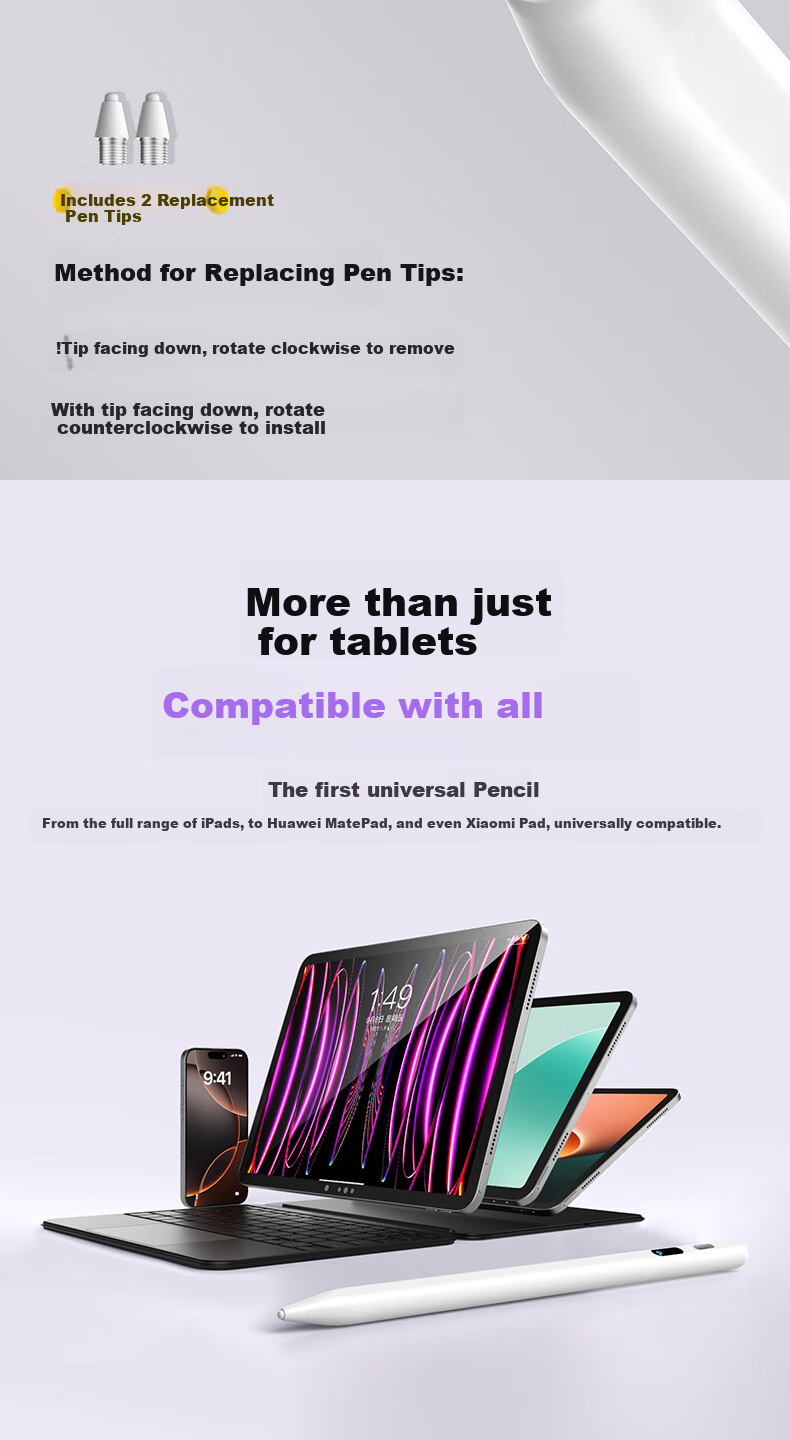 Smorss [New Upgraded Dual System] Universal Capacitive Stylus Compatible with Apple, Huawei, Honor, Xiaomi, Android Phones And IPad Tablets Universal Drawing Anti-Mistouch Touchscreen Writing Pe 10