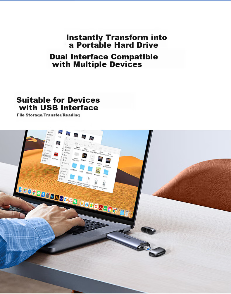 UGREEN M.2 NVMe Protocol SSD Enclosure, Type-C/USB3.2 Direct Plug-In Portable Hard Drive Enclosure, Compatible with Laptops, IPhone 17, External SSD Hard Drive Enclosure 11