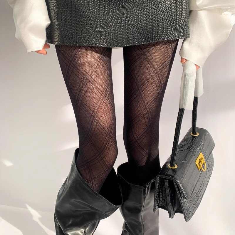 LangSha Elegant Black Silk Stockings for Women, Japanese Style with Boots, 2 Pairs, Thin Spring And Autumn Style, JK Internet Celebrity Sexy Leg-Thin Pantyhose 1