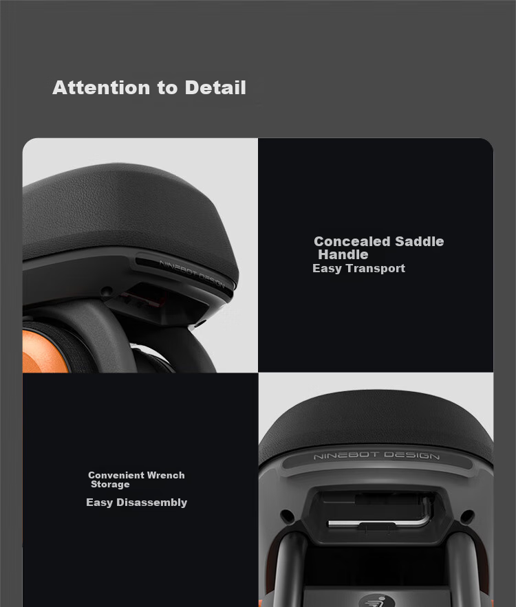 Ninebot Electric Scooter Multifunctional Seat with Storage Box Bag, Only Suitable for F Series 8