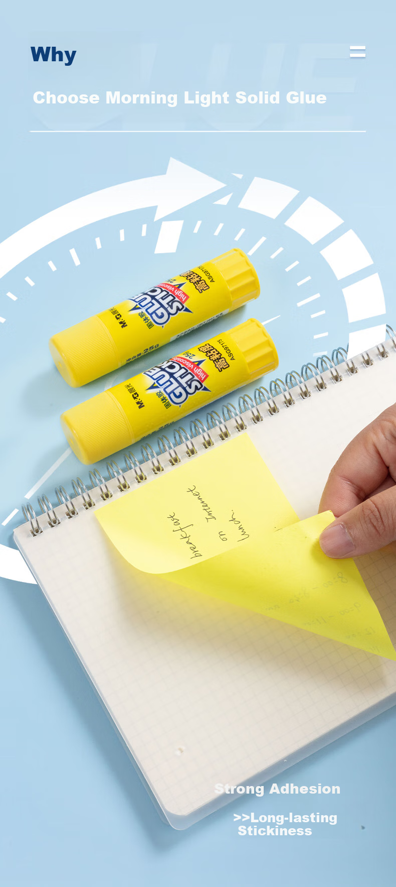 M&G Stationery Popular Product, 15g High Viscosity Solid Glue PVP, Student Craft Solid Adhesive, Quick-Drying Durable Glue Stick, Office Supplies, 24-Pack MG7105 3