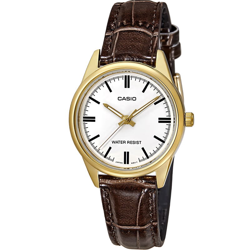 CASIO Watch, Simple Analog Steel Strap Small Dial Quartz Women's Watch [Valentine's Day Gift], LTP-V005GL
