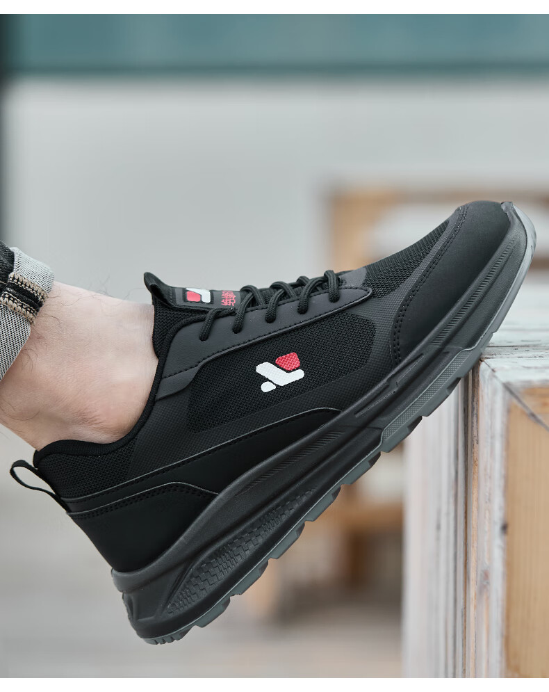Jiuzhou Wolf Warrior Safety Shoes Anti-smash Anti-puncture Metal-free Security Inspection Insulated 6kV Protective Ultra-light Comfortable 6126 Four-season Plastic Steel Toe Solid Sole (Security Check 7