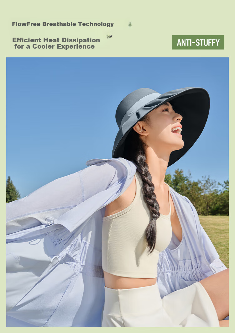 Beneunder Sun Protection Hat Women's Wide Brim Bucket Hat Men's Hiking Sun Hat Full Face UV Protection 8