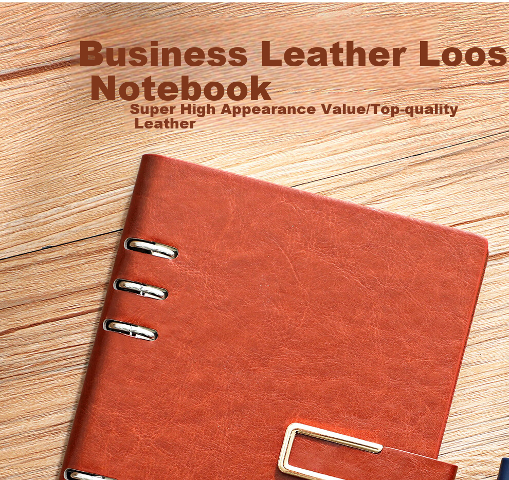 Faramon Loose-Leaf Notebook A5/160 Pages, Detachable Refillable Pages, Business Office Notepad, Large Thick Meeting Record Book with Customizable Logo 1