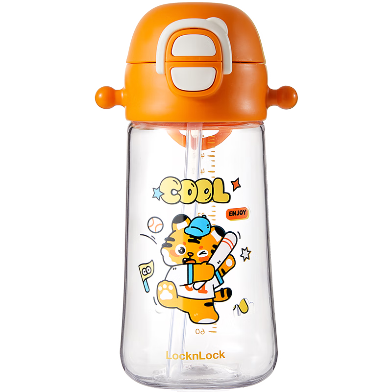 Lock&Lock Kids Water Bottle 3-6 Years Old Kindergarten Straw Cup Primary School Direct Drinking Cup