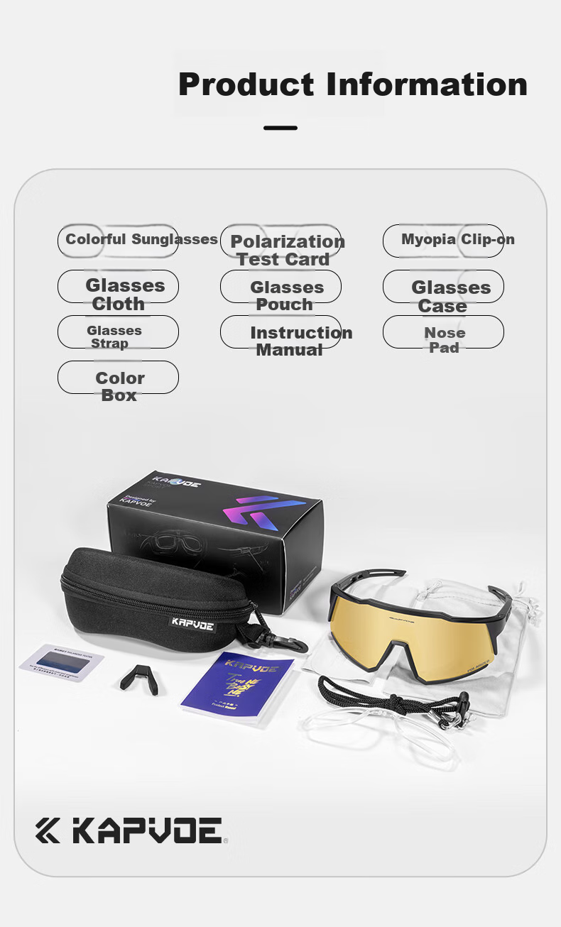 KAPVOE Pioneer Colorful Hiking Sunglasses Outdoor Windproof Polarized Goggles Unisex 9