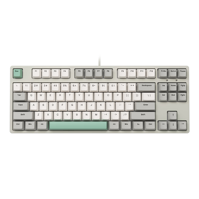 Ikbc C200 Mechanical Keyboard, Wired Keyboard with 87 Keys, E-Sports Gaming Keyboard, Office Typing Keyboard with Good Feel, Cherry Keyboard, Industrial Gray with Brown Switches, Wired