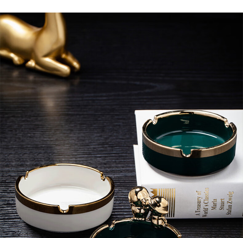Yupinfengmao Creative Luxury Ceramic Ashtray Home Living Room Coffee Table Trendy Fashion Ashtray Office Hotel Bar Supplies 4