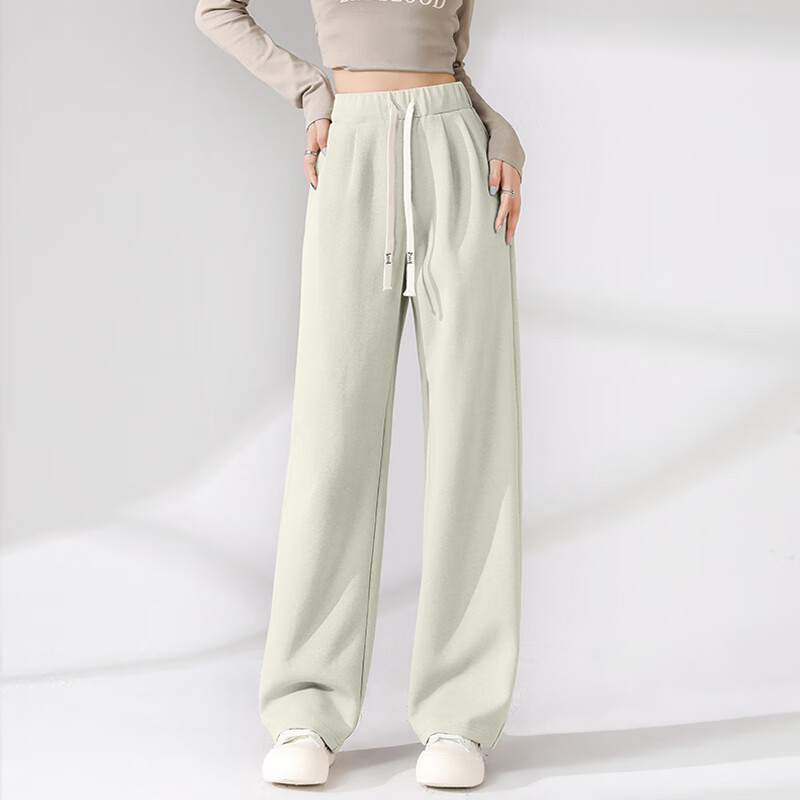 Baleno Women's Casual Sports Straight Wide-Leg Pants 2025 Spring Autumn Fashion Versatile Soft Breathable Elegant Trousers 4