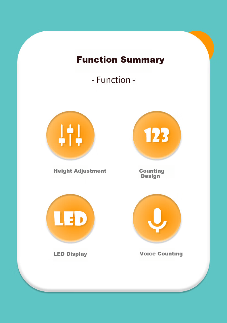 Babamama Children's Toy Height Training Aid, Jumping Assistance Device, Counting Tool, Baby Bouncing Touch Sensor, Basketball Hoop Frame Shooting Basket 2