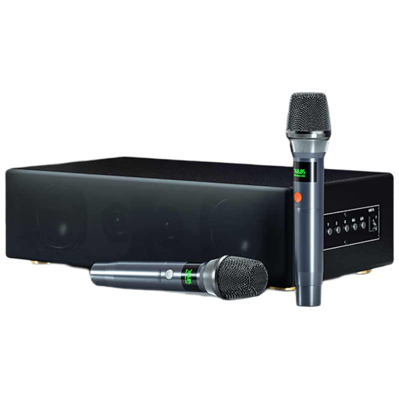 Huabao B22 Flagship Dual Microphone Home KTV Karaoke Set with Microphone, Karaoke Machine with Bluetooth Speaker, TV Desktop Stereo Surround Amplifier Sound System
