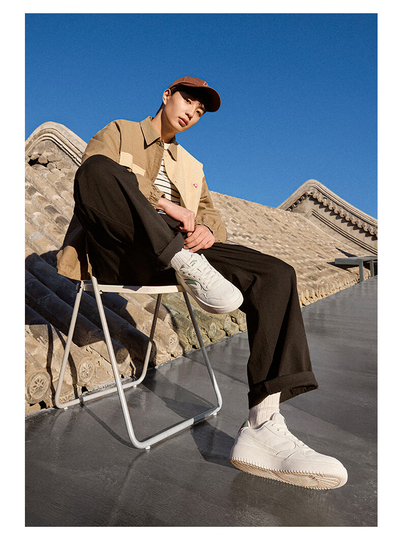 Anta Light Step V2 Lightweight Soft and Elastic Men's Sneakers Summer Breathable Couple's White Shoes Thick Sole Durable Height Increasing Casual Shoes 9
