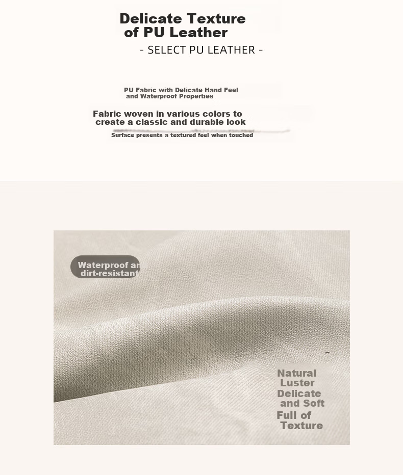 Bangnimeijia Short Trip Storage Bag, Portable Clothing Pouch for Business Trips, Leather Waterproof Zipper, 16cm, Beige 4