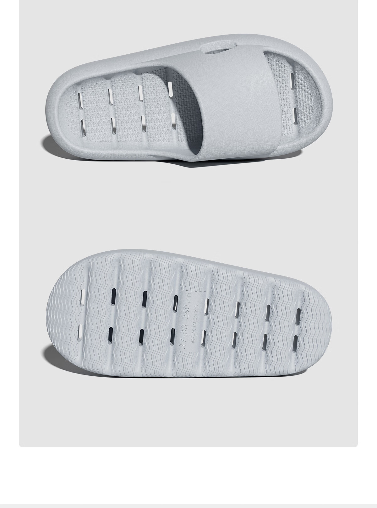 Grace Antibacterial Bathroom Slippers for Men Summer Indoor Home Non-Slip Odor-Resistant Shower Thick Sole Quick-Dry Drainage Sandals 14