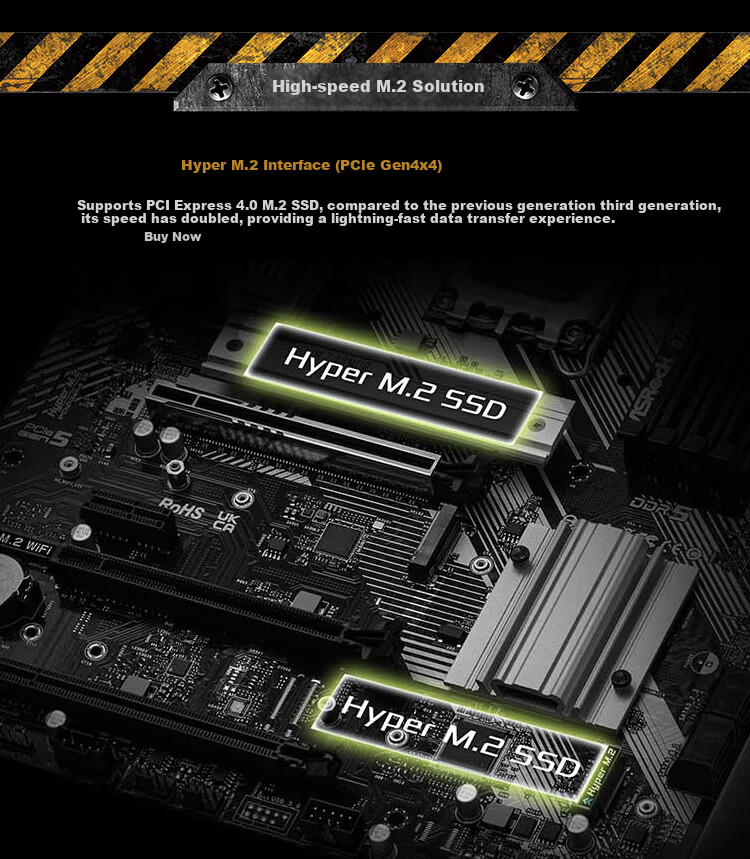 ASRock B760 Pro RS Jiangxin Series D5 Motherboard, Supports CPU 14600KF/14700KF/14700K (Intel B760/LGA 1700) 2