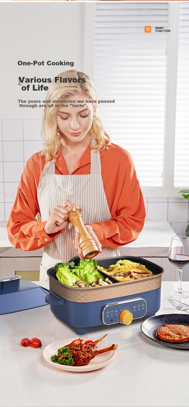 ACA Multifunctional Double-Sided Pot ALY-H55HG67J 5