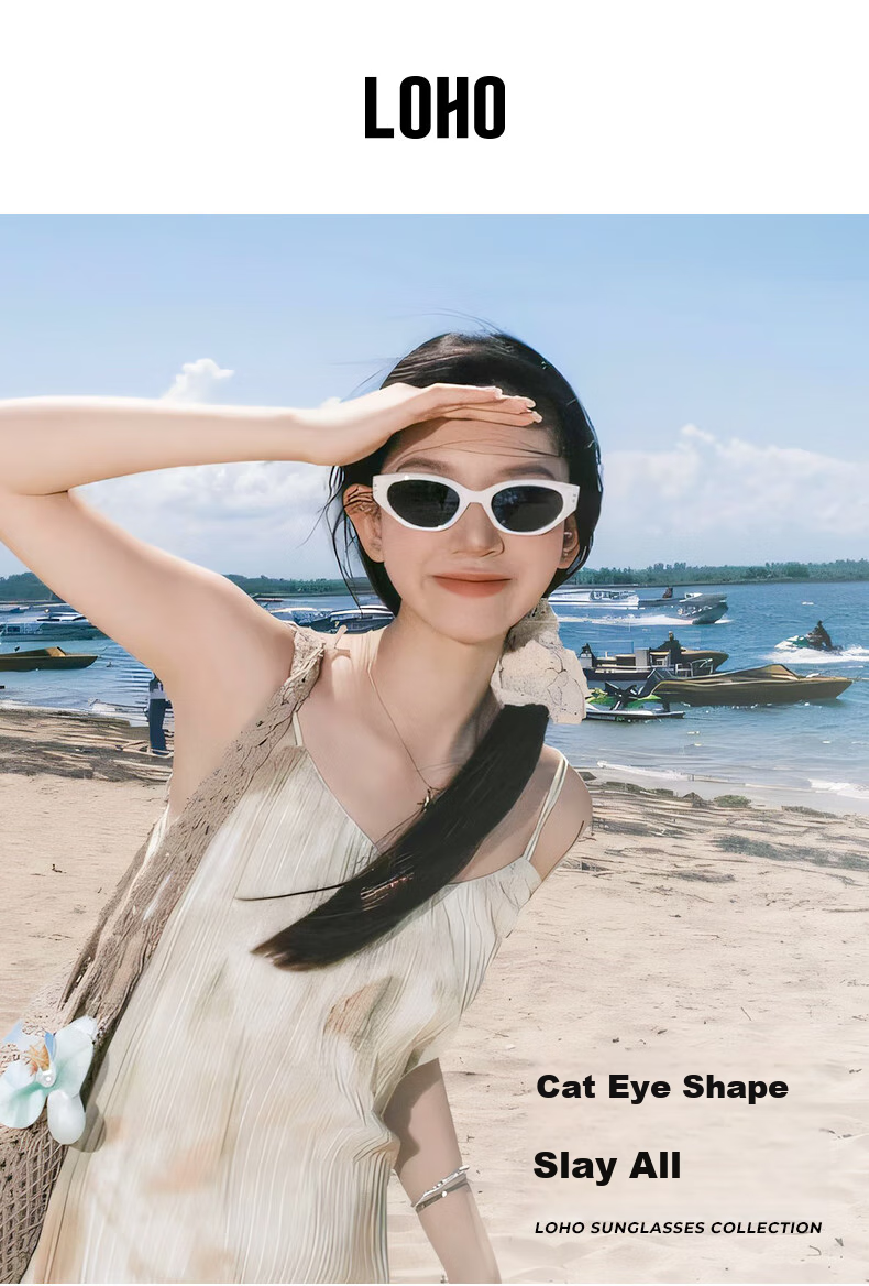 LOHO 2026 New Small Frame Sunglasses for Women, Cat Eye GM Sunglasses for Men, UV Protection, Specially Designed for Driving 1