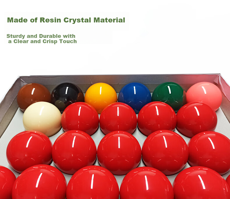 INVUI INVUI Billiard Balls, English Snooker Standard Billiard Balls, Crystal Balls, Billiard Table Accessories, 52.5mm 4