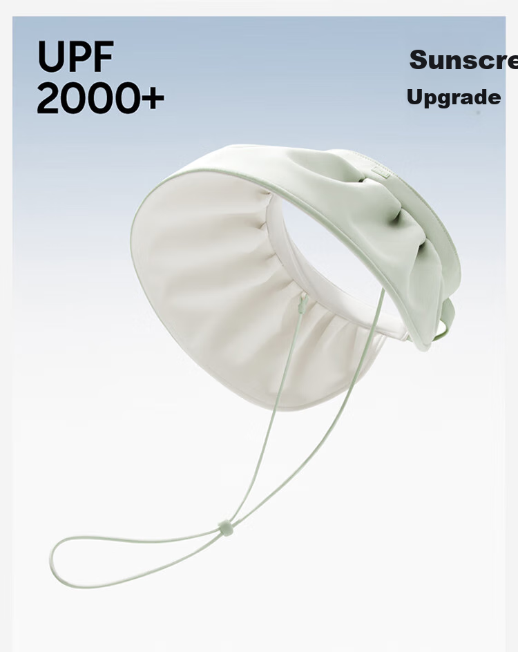 Bananain Liangpi Series Women's Sun Protection Hat with Wide Brim, UV-Resistant Visor Cap, Sunshade Hat, Beige, F 7