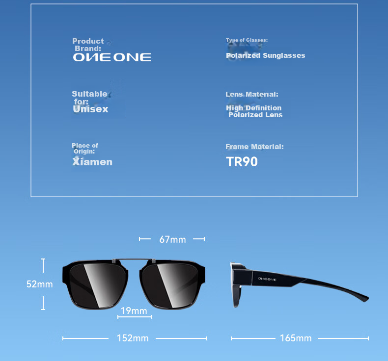 Anan Polarized Sunglasses Unisex Lightweight Sun Protection Driving Outdoor Travel Shades 17