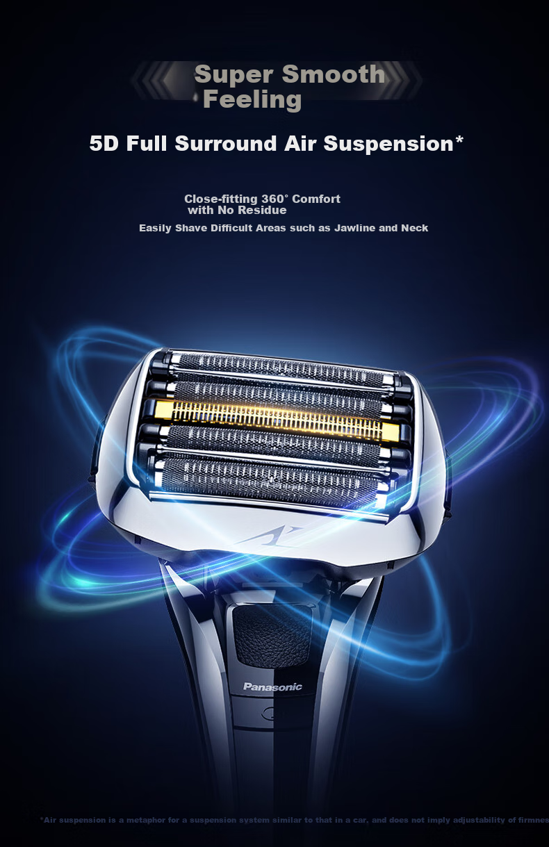 Panasonic PanaSonar Series Cleaning Center Electric Reciprocating Shaver for Men, Imported Stainless Steel Five-Blade Head, Close Shave, Skin-Friendly, Gift for Husband, Birthday Present for Men, LV9W Gift Box 6
