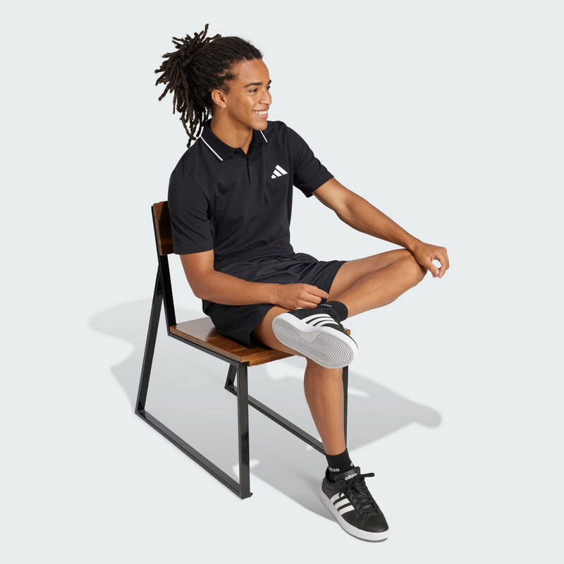Adidas Men's Summer Sports Casual Short-Sleeve Polo Shirt T-Shirt, JE9023 3