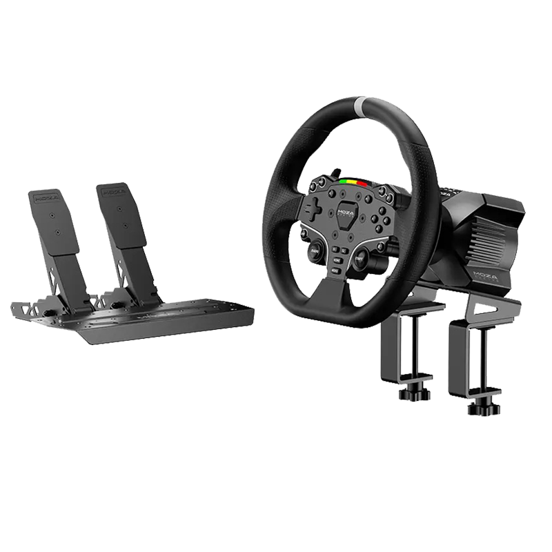 MOZA R5 Steering Wheel Simulator, Servo Direct Drive, Force Feedback, 5.5 Newton-Meter Racing Game Steering Wheel, Compatible with F1/Forza Horizon/Ouka 2 And Other PC Gaming Platforms