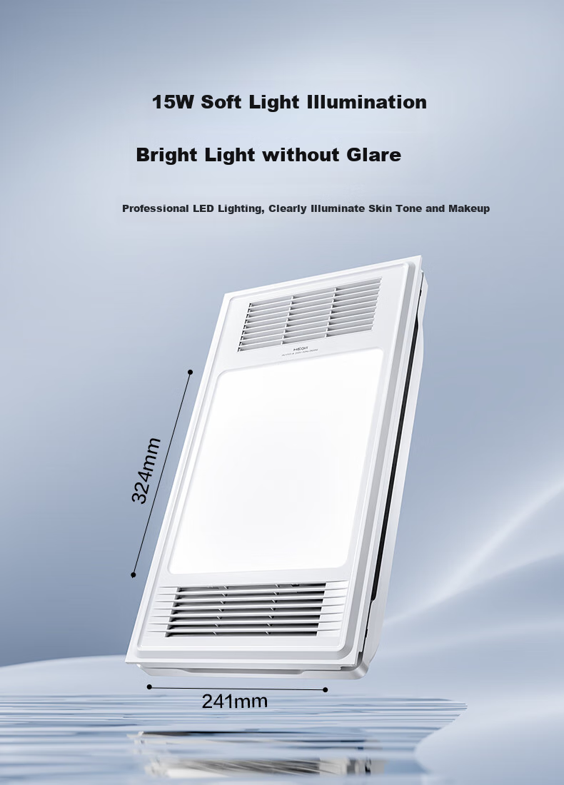 HEGII Wind And Heat Bathroom Heater HLY Series Integrated Heating, Lighting, And Exhaust Fan HLY101-A 6