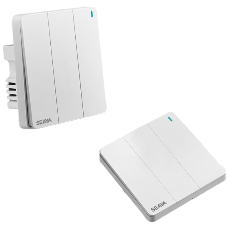 Xiya Wireless Switch, Remote Control Switch, Smart Switch, No Wiring Required, Remote Control Switch, Dual-Controlled, Self-Adhesive Switch