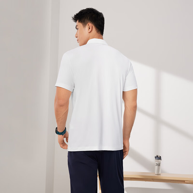361° Men's Short-Sleeve Polo Shirt for Summer Sun Protection, Loose-Fitting Sports Ice Silk Fitness T-Shirt, Half Sleeve Men's Style 652524103D-1