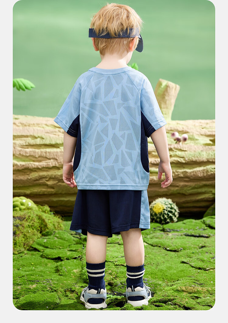 ASK JUNIOR Children's Clothing Set, Summer Wear, Quick-Dry Boys' Running Sports, Infant Short-Sleeve T-Shirt And Shorts, Baby Two-Piece Set 8