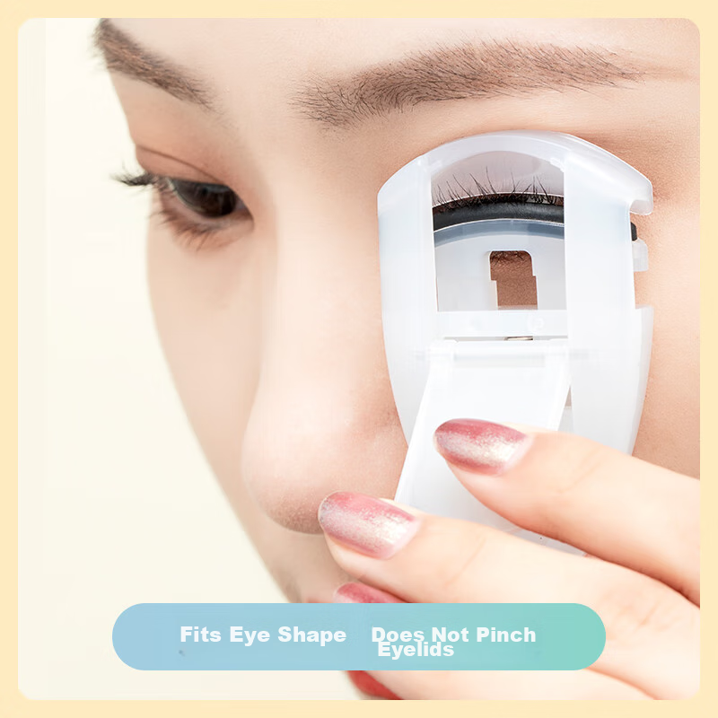 Ukiss Portable Eyelash Curler, Beimu White, Beginner's Local Lash Curling Tool, No-Pinch Shaping Device for Novices